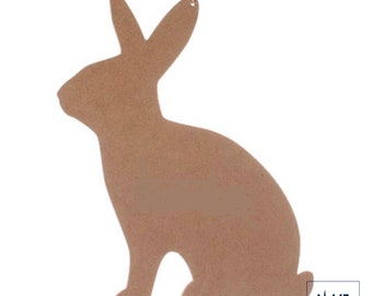 Plain Wood Bunny Rabbit. Bare Wood Rabbit. Sitting Rabbit Paintable. Unfinished Wood Rabbit.