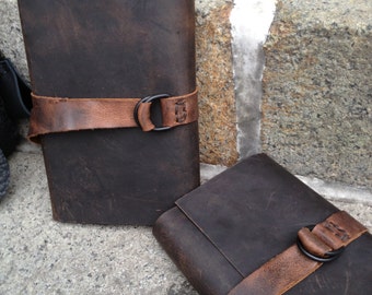 Custom made journal, Personalized leather notebook, Custom leather travel journal, Handmade leather refillable notebook journal, Customize