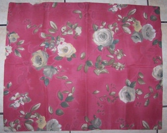 2 pc Wamsutta PILLOW SHAM ROSE Raspberry Maroon 20 X 26 in