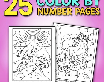 Color By Number For Kids Unicorn Coloring Activity Book Really Relaxing Filled With Gorgeous Magical Horses