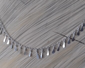 Sterling silver paddle minimalist necklace necklace