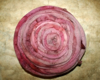 Hand dyed merino wool rose quartz-nylon SW