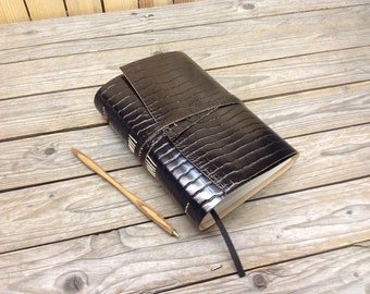 Leather bound journal, leather book, notebook, sketchbook, diary, recipi book, handmade