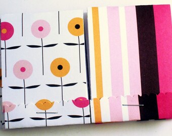 Matchbook Notepads Matchbok Favors in Pretty in Pink Set of 10