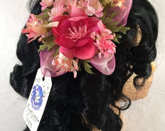 Pink Explosion Fascinator Clip
