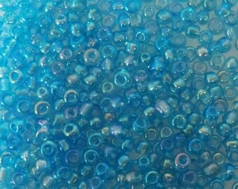 11/0 (2mm) Turquoise iridescent seed beads
