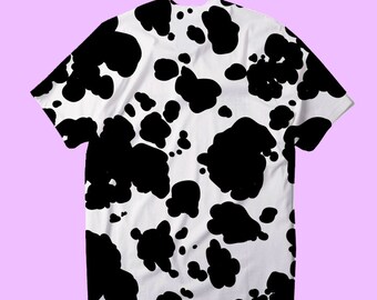 cow print tshirt | kawaii cute 90s fairy kei pop kei harajuku hipster grunge 80s milk cow kitschy