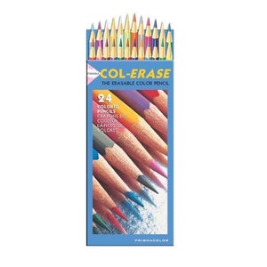 Prismacolor Col-Erase Erasable Colored Pencils Set of 24; Book Coloring, Drawing, Blending, Shading & Rendering, Prismacolor Arts Crafts
