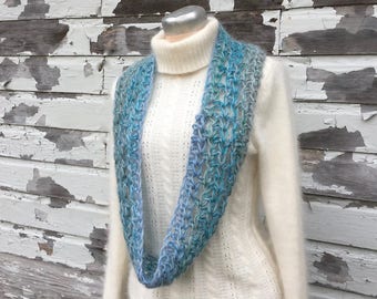 Chunky Infinity Scarf | Merino, Silk, Kid Mohair