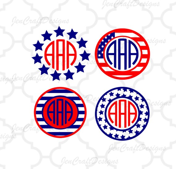 Download July 4th Monogram Svg Free Svg Cut File