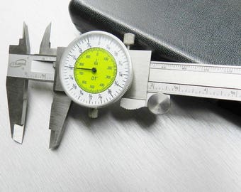iGAGING Fractional Dial Caliper 6" Inside Outside Depth Guage Reads 0.01 - 1/64" (13E)