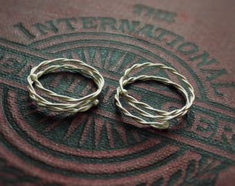 Non Piercing Nipple Ring - Sterling Silver Nipple Ring - Twisted Nipple Ring - Body Jewellery