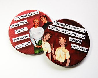 Coasters, Drink Coasters, Funny Coasters, Gift for her, Hostess Gift, Funny Gift, Stocking Stuffer, Funny Women, Best Friend Gift (5198h)