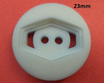 8 light blue buttons 23 mm (3477) Blue