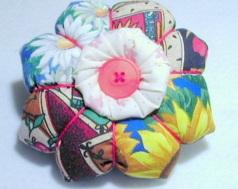 Flower Petal Pincushion - Patchwork