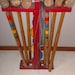 Vintage Shabby Wooden Croquet Set with Stand