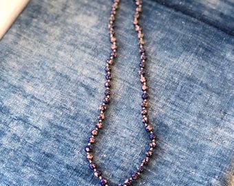 Vintage Hand Knotted Cloisonne Beaded Necklace