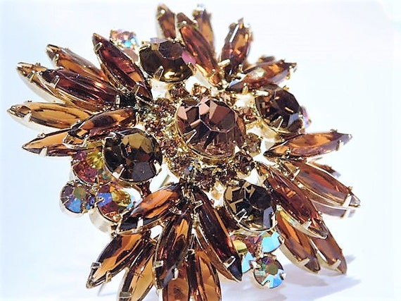 Juliana Rhinestone Brooch / DeLizza Elster / Verified D E