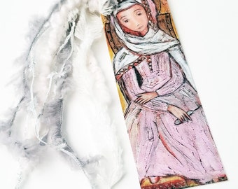 Mater Admirabilis - Laminated Bookmark Handmade - Original Art by FLOR LARIOS