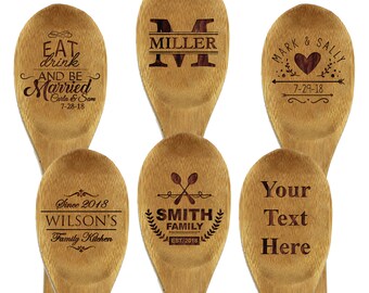 Wooden Spoons Personalized, Engraved Bamboo Spoon, Cooking Party Favors, Party Favors For Kids, Wedding Shower Favors, Cooking Spoon, Chef