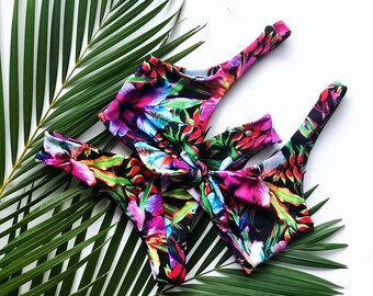 Wailea & Makena Reversible Bikini Set in Tropic Aloha // Swimwear // Reversible Bikini // Women's Swimwear // Swimsuit // Gifts for Her