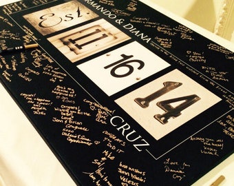 Wedding Guestbook Wood Modern Guest Book Rustic Guestbook Wood Wedding Guest Book Wood Guestbook