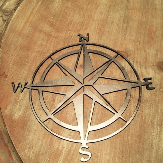 Items Similar To Bare Metal Natutical Compass Wall Decor Home Items Similar To Bare Metal Natutical Compass Wall Decor Home Hanging Art Room Custom Sign Indoor Outdoor Door Hanger Garden Anchor