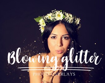 70 Blowing glitter photo overlays