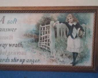 Morality Vintage Prose Poetry Print in Gilt Frame