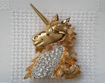Keyes Unicorn Pave-Set Brooch, c.1970