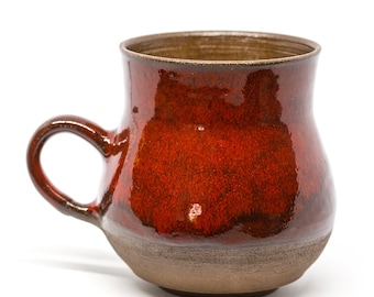 Handmade pottery mug, Handmade ceramic cup. Large pottery mug Red mug Red coffee mug Pottery cup Kind gift Home dishes Handcrafted mug