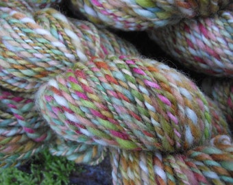 Handspun yarn, handpainted yarn, wool, worsted yarn multiple skeins available-ZEPHYR