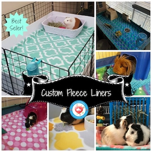 Custom Fleece Liners, Absorbent Cage Liners, Guinea Pig Fleece, Small Pet Bedding for Rabbits, Hedgehogs, Ferrets | C&C #LivingTheLife