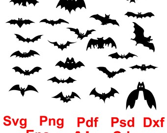 halloween svg bats silhouette set of 23 commercial use bats clipart halloween decoration - Bat Outline halloween svg bats silhouette set of 23 commercial use bats clipart halloween decoration - Bat Outline