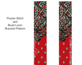 PP302 Bracelet Patern - Delica Bracelet Bead Loom Weaving or Peyote Stitch Bracelet Pattern