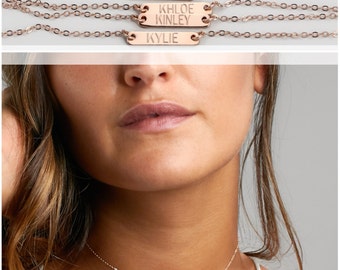 Name Plate Choker, Personalized Choker Necklace, Gold Choker Necklace, Dainty Name Bar, Choker Gold, Personalized Name Plate
