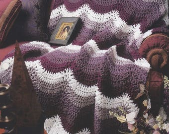Speedy Scallops, Annie's Attic Crochet Quilt & Afghan Pattern Club Leaflet QAC328-02