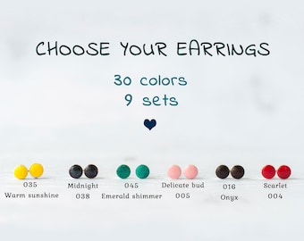 Tiny stud earrings, Set of earrings, Tiny post earrings set, Small earrings set, Set of 3 earrings, Tiny earrings / 6 mm
