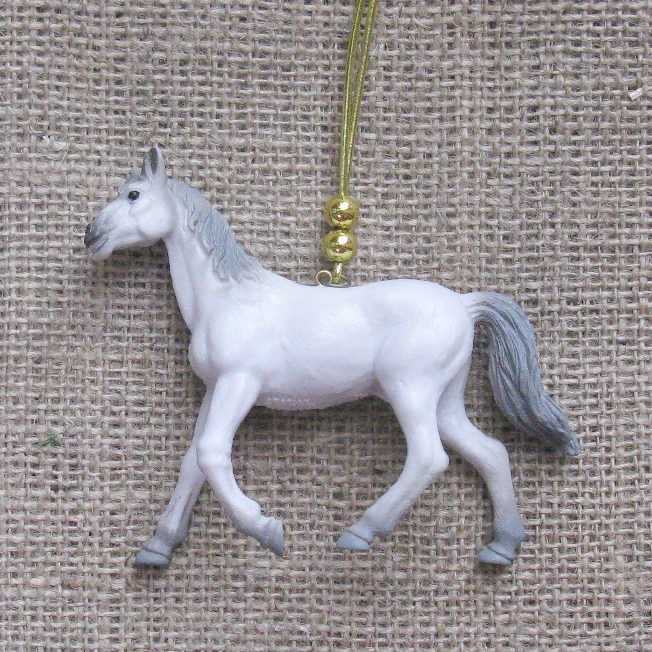White horse Christmas tree ornament children's kids