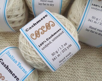 100% Cashmere Yarn Undyed | newborn gift lace weight knitting baby blanket shawl baby shower gift *VERY SOFT*