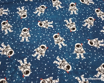 Flannel Fabric - Astronaut in Space - By the yard - 100% Cotton Flannel