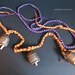 Vintage Sarna Bells, Metal Bells on a Dyed Fabric Rope, Boho Bohemian Bells, Wind Chimes