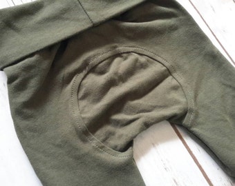 Miniloones,Grow With Me Pants,Maxaloones,Baby Leggings,Olive Baby Pants,Baby Girl,Baby Boy