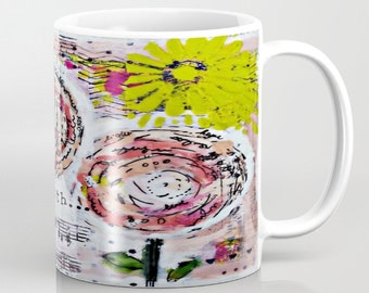 Mixed Media Mug. One of a kind original art