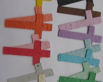25 Seed Paper Crosses