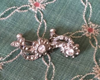 1920s floral rhinestone Earrings