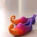 Fairy shoes felted slippers from wool in orange red purple violet or any other color Custom made pair especialy for you