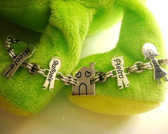 925 silver bracelet with your family