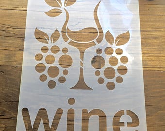 Wine stencils | Etsy