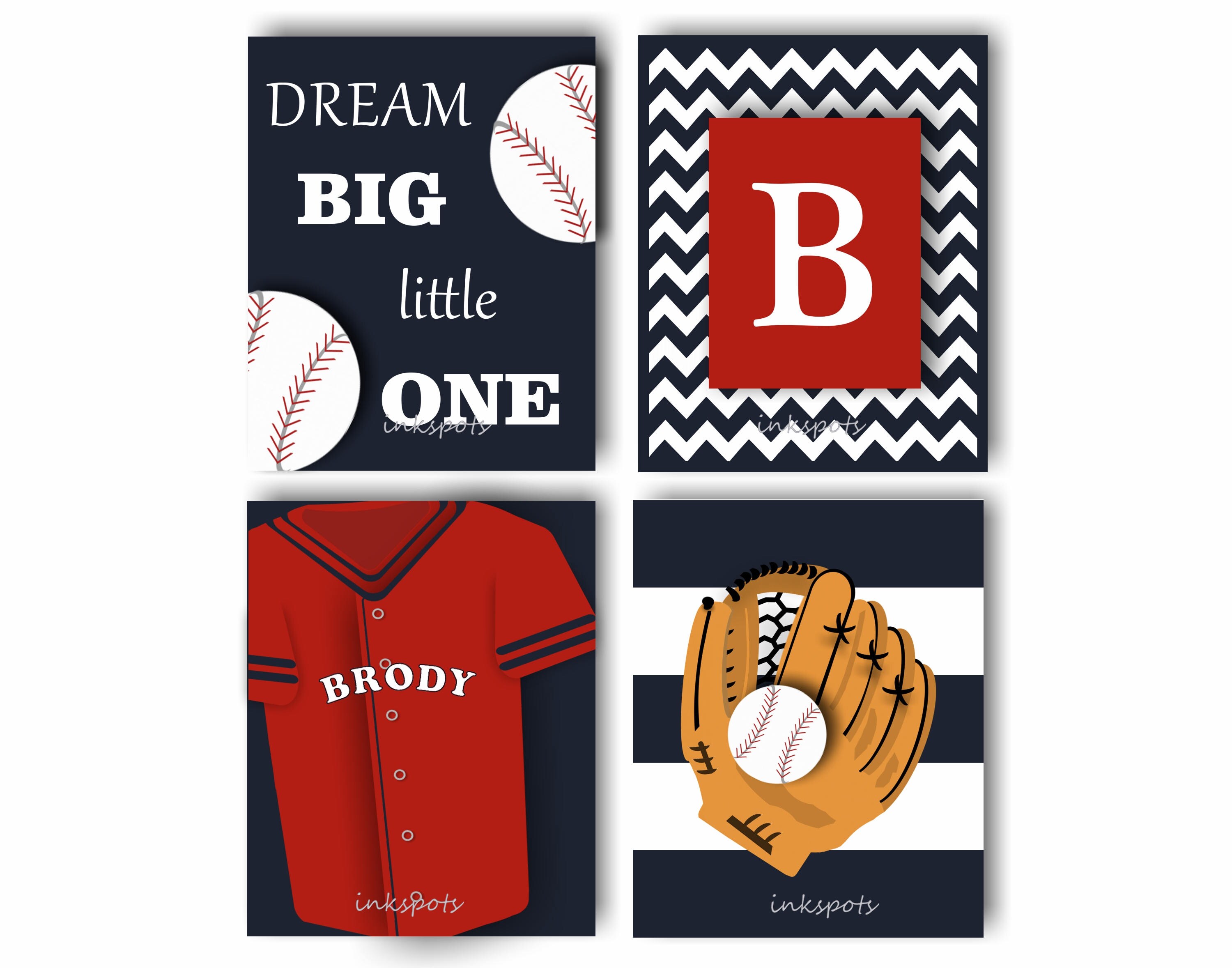 Baby Boy Nursery Art Baseball Wall Art Baseball Nursery